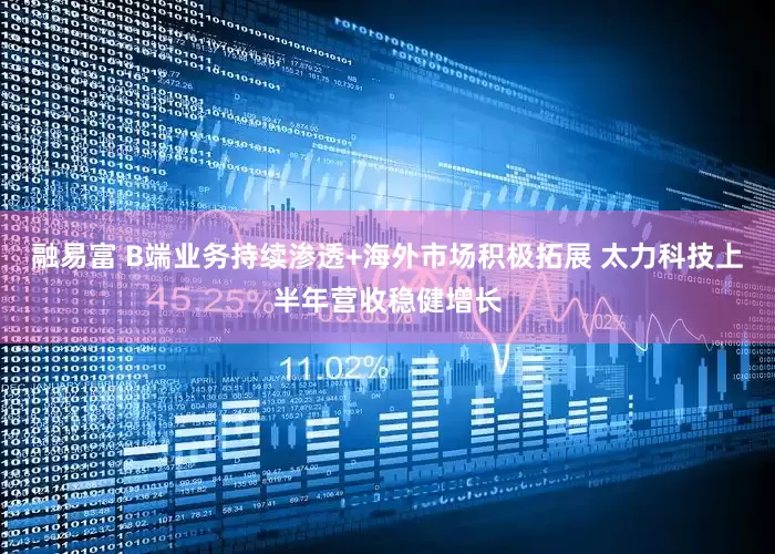 融易富 B端业务持续渗透+海外市场积极拓展 太力科技上半年营收稳健增长